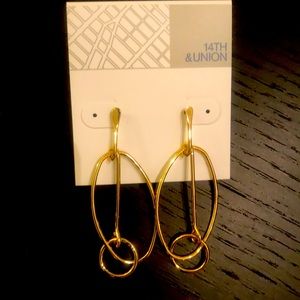NWT New 14th & Union Gold Earrings From Nordstrom